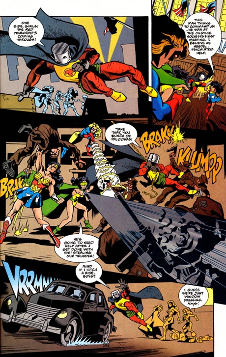 Ma Hunkel fighting alongside Wonder Woman in the Modern Age