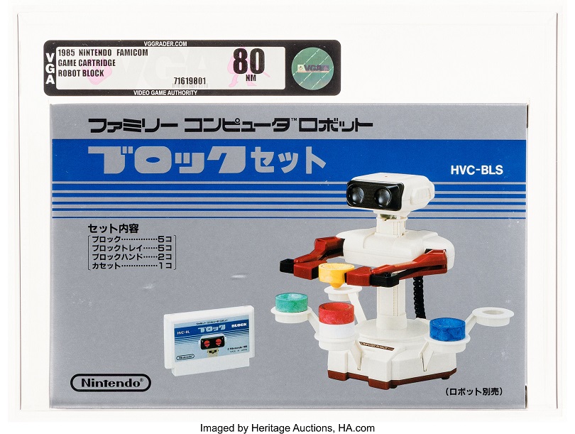 Heritage weekly auction Robot Block from Nintendo Famicom