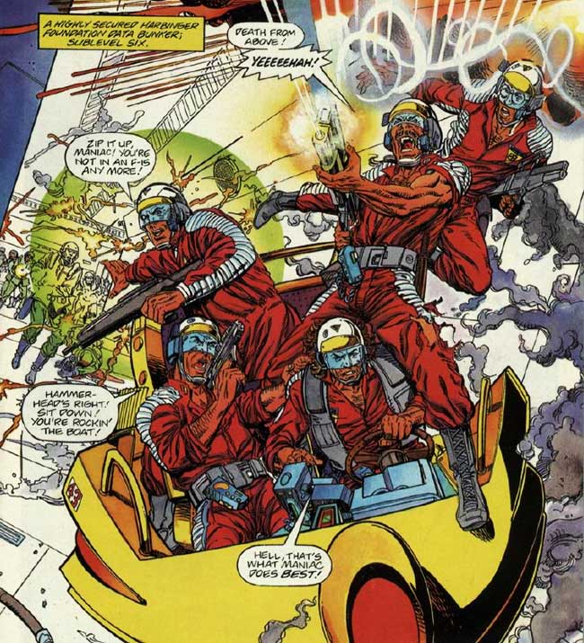 The H.A.R.D. Corps team in the first issue