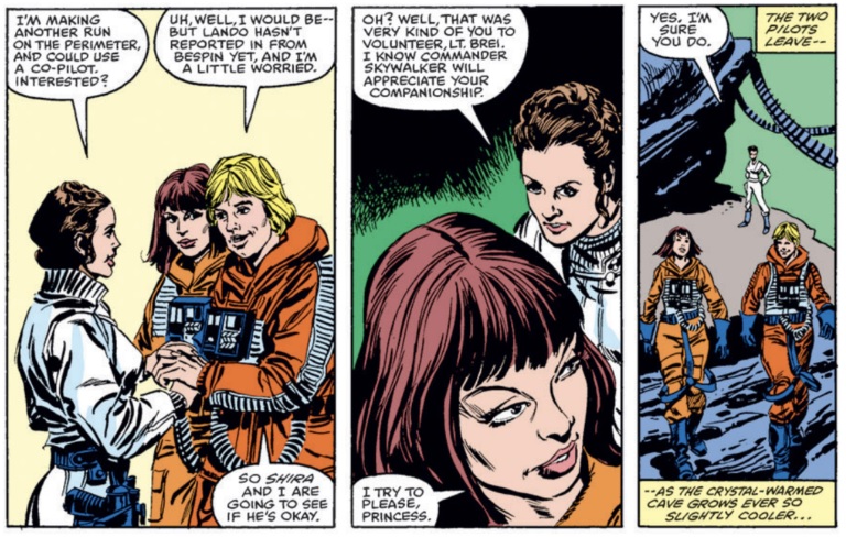 Shira Brie with Luke Skywalker and Princess Leia