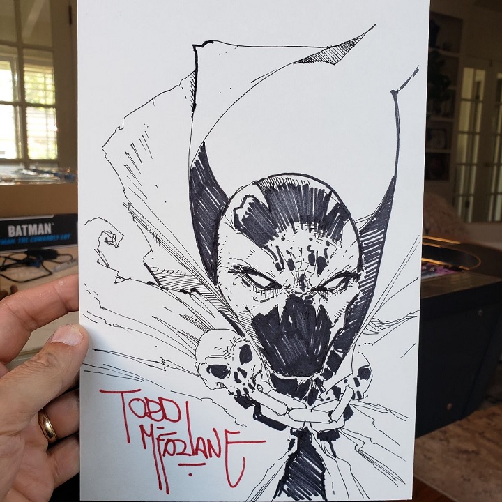 Spawn sketch by Todd McFarlane (not final cover art)