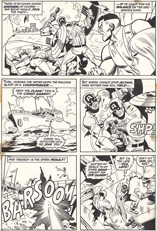 ComicLink Sal Buscema Captain America #156 page