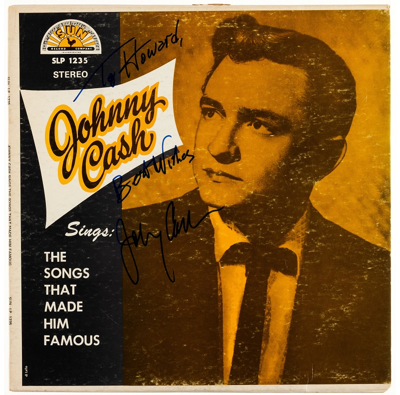 Heritage vinyl auction Johnny Cash signed Sings the Songs that Made Him Famous vinyl