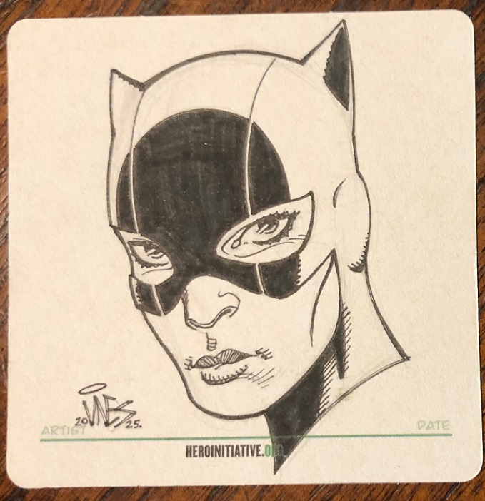 Hero Dexter Vines’ Catwoman on Hero Drink & Draw coaster