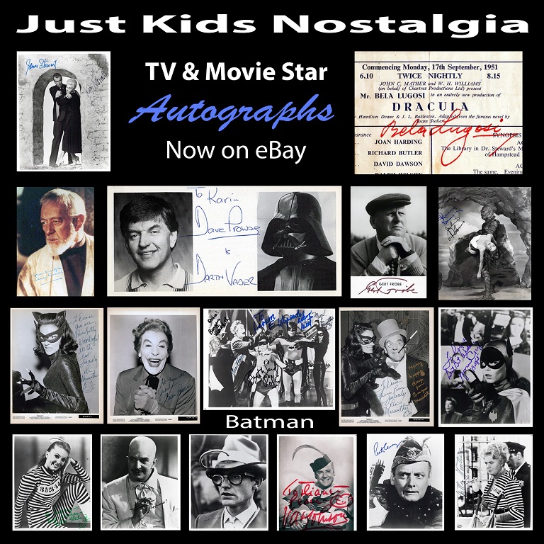 Just Kids Nostalgia to sell TV & movie autographs on eBay