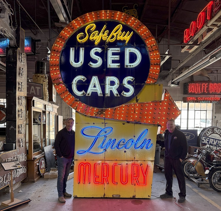 Milestone auction 1 Lincoln Mercury Safe Buy Used Cars neon sign