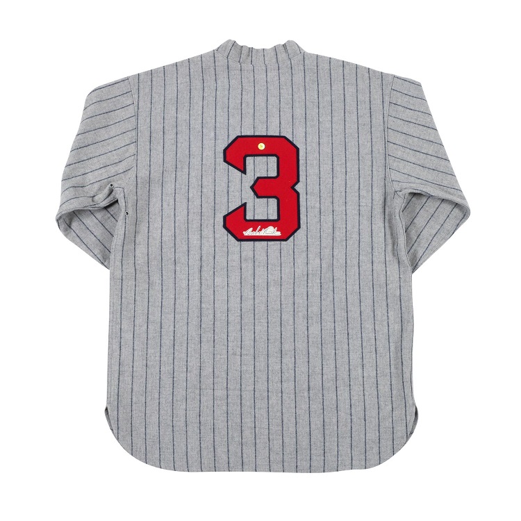 Miller & Miller auction 3 Babe Ruth jersey with signature professionally applied