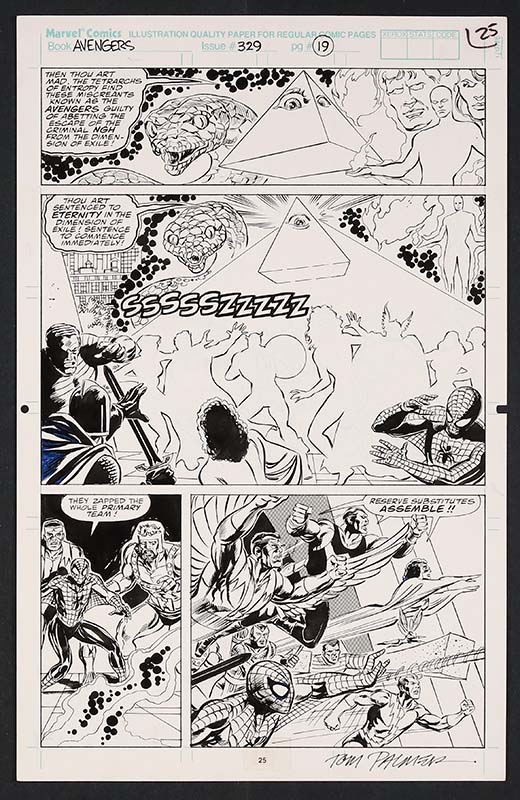 MyComicShop 6 Avengers page by Paul Ryan and Tom Palmer
