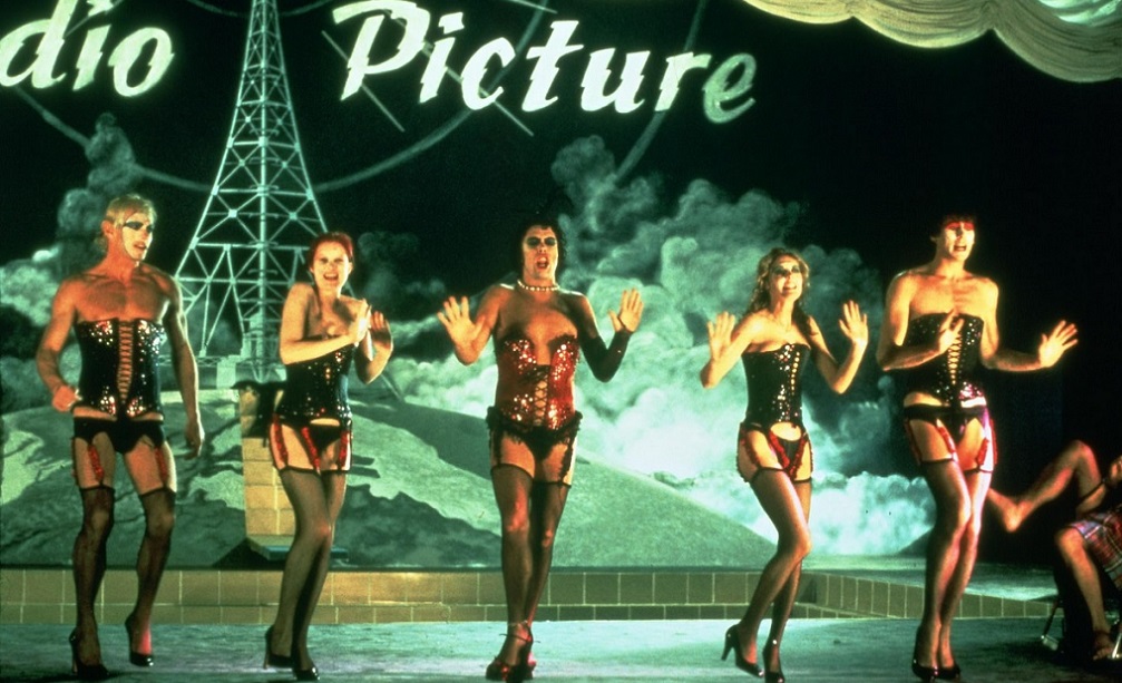 Rocky Horror Picture Show Peter Hinwood, Nell Campbell, Tim Curry, Susan Sarandon, and Barry Bostwick