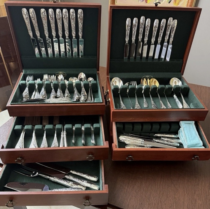 SJ Auctioneers 2 Tiffany flatware service