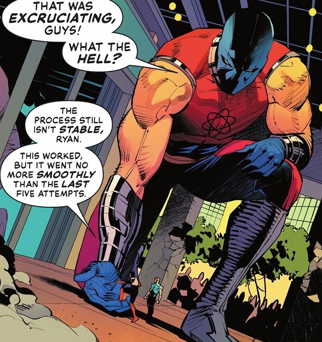 Atom Smasher helping teammates