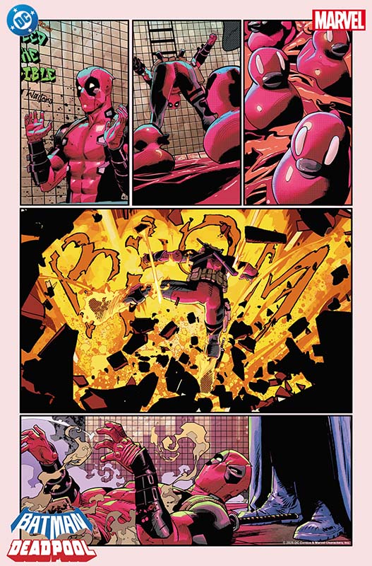 Batman-Deadpool Cosmic Kiss Caper page 1