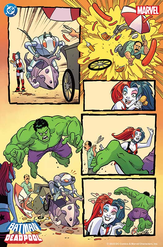 Batman-Deadpool Harley Quinn and the Hulk