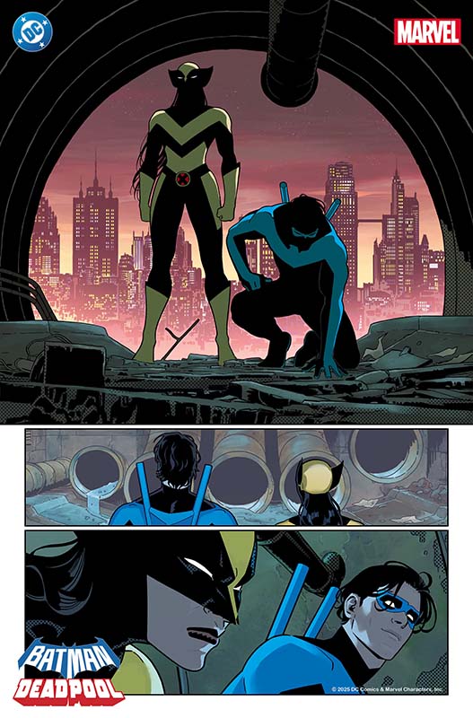 Batman-Deadpool Nightwing and Laura Kinney-Wolverine