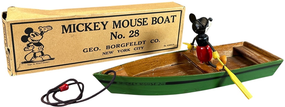 Bertoia 4 George Borgfeldt Co., Mickey Mouse Fun-E-Flex (USA) Boat