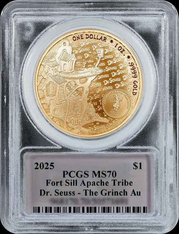 Gold Grinch coin reverse