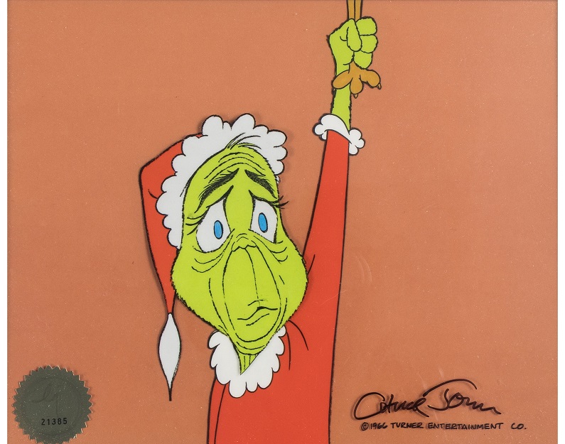 Heritage Anime and Everything Cool auction How the Grinch Stole Christmas Grinch production cel