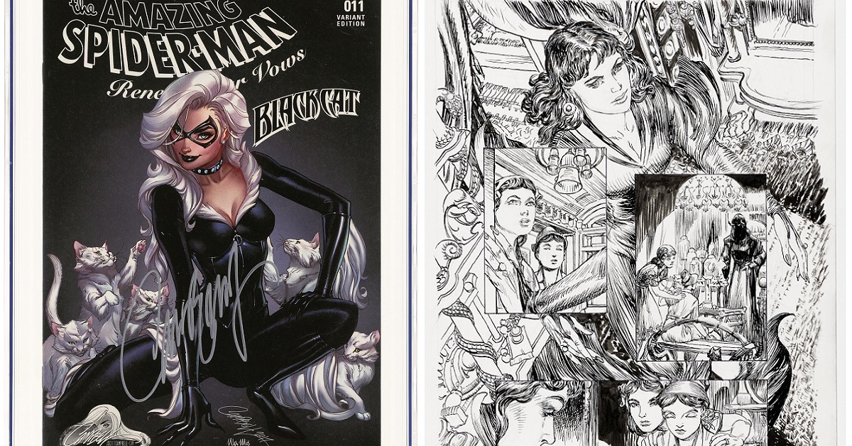 Campbell Signed Book, Kaluta Page in Heritage Weekly Auctions