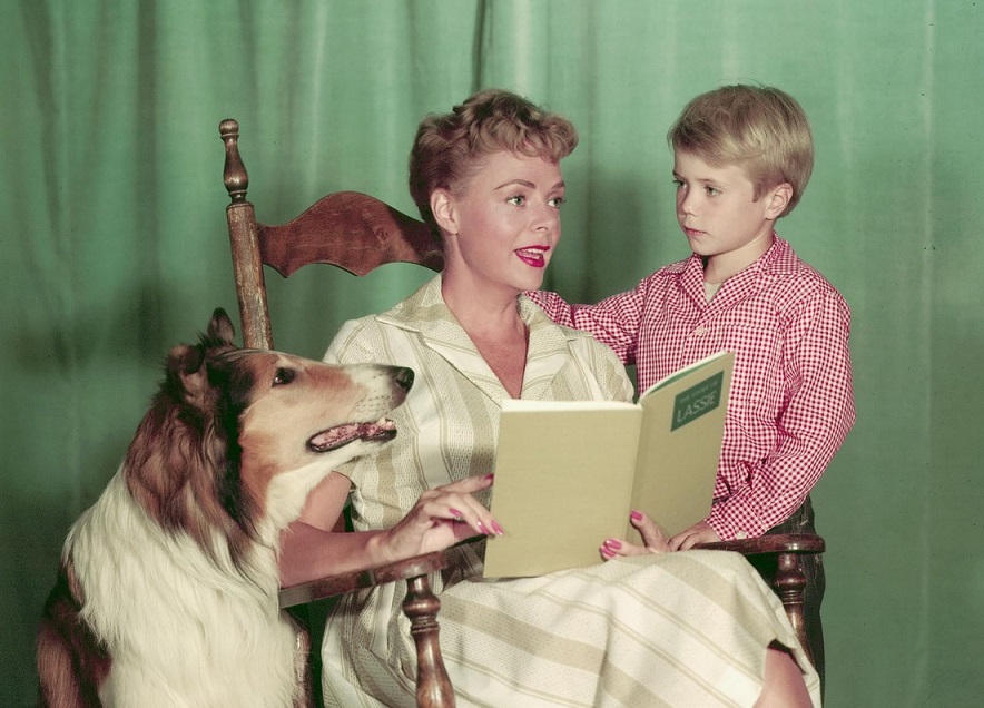 June Lockhart with Jon Provost in Lassie