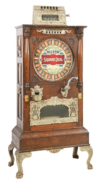 Morphy auction 5 Victor Novelty Works musical upright slot machine
