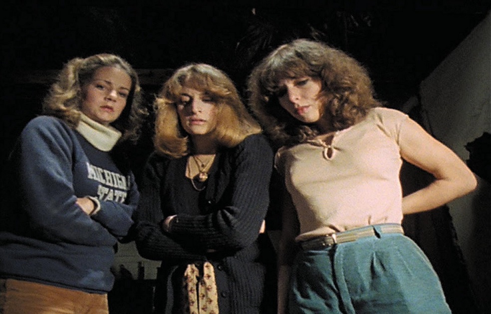 Scream Queens Betsy Baker, Ellen Sandweiss, and Theresa Tilly in The Evil Dead