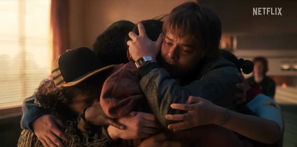 Stranger Things trailer group hug