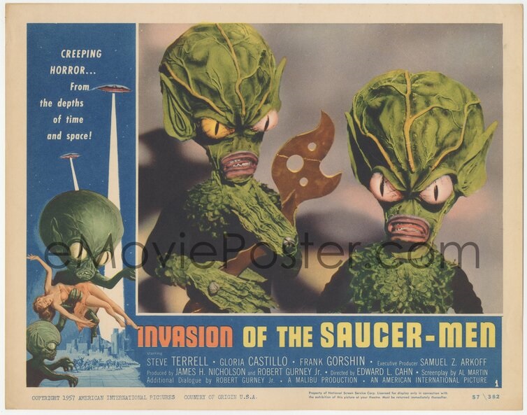 eMoviePoster Invasion of the Saucer Men lobby card