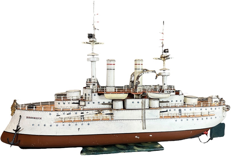 Bertoia auction Marklin Series II clockwork Battleship Brooklyn