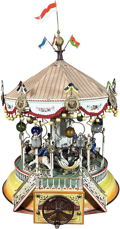 Bertoia auction Marklin hand-painted musical carousel