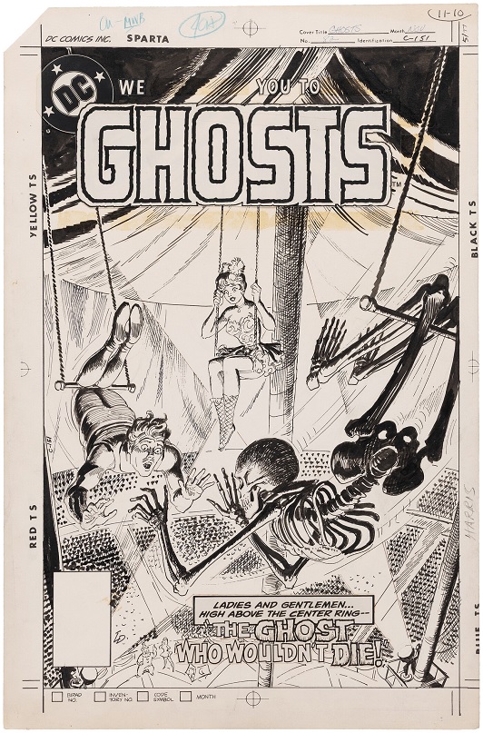 Hake’s original art Ghosts #82 cover by Luis Domínguez