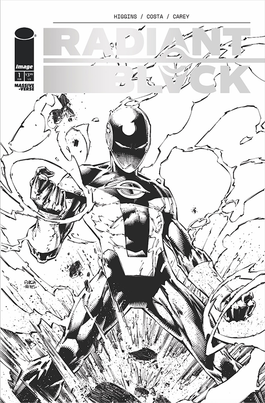 Radiant Black & White cover A by David Finch