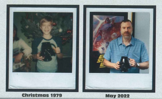 Alex Winter as a child and adult Star Wars fan