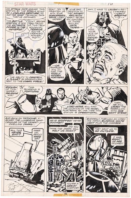 Comics & Art sales of 2025 Star Wars #1 page sold for $80,476 at Hake’s