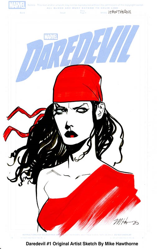 Daredevil #1 cover by Mike Hawthorne