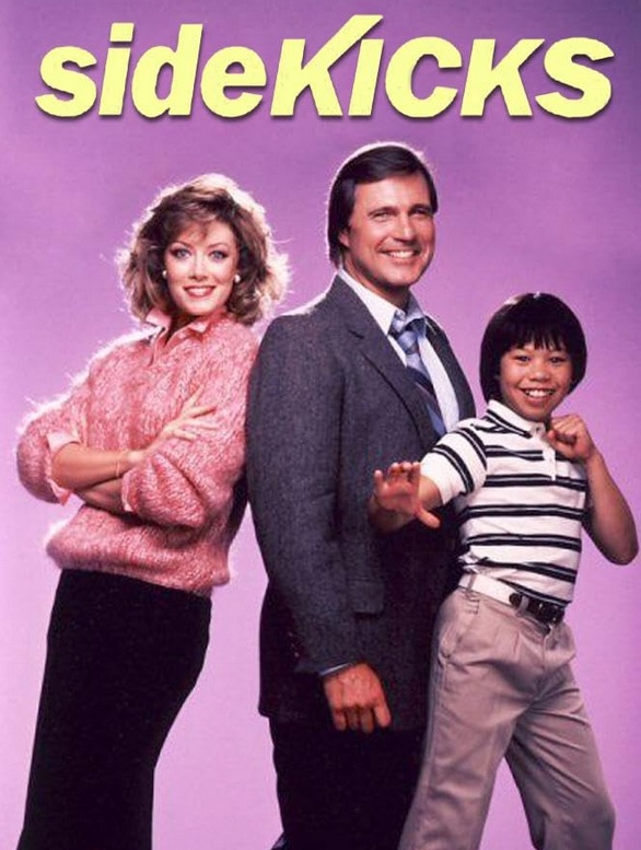 Gil Gerard with Nancy Stafford and Ernie Reyes Jr. in Sidekicks