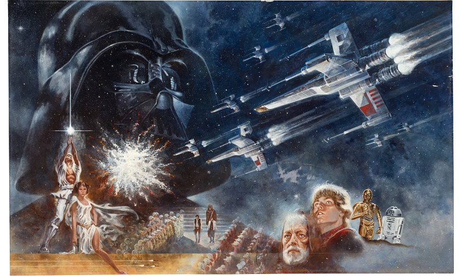 Heritage entertainment auction Star Wars painting by Tom Jung