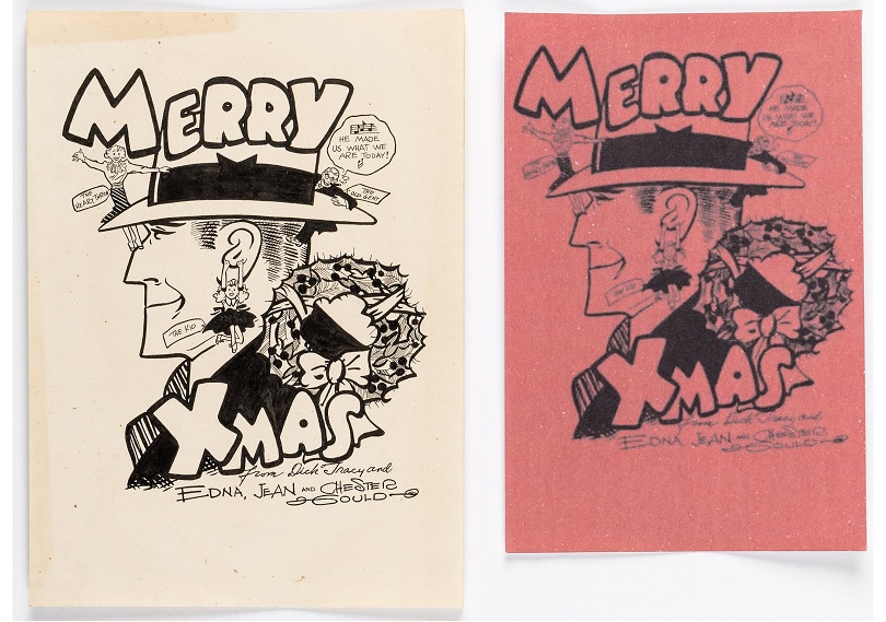 Heritage weekly auction Chester Gould’s Christmas card