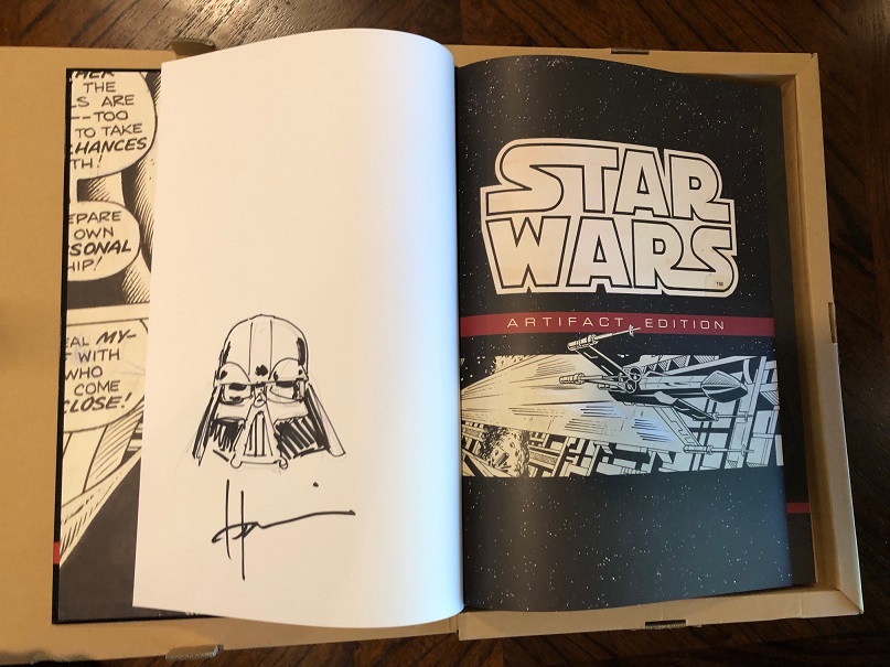 Hero auction Star Wars Artifact Edition with a Chaykin Darth Vader remarque