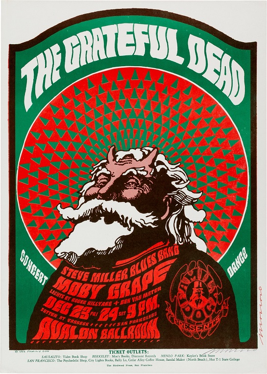 Inside the Guide Grateful Dead Santa Claus poster