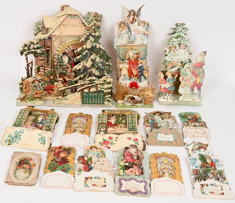 Milestone auction Victorian-era 3-dimensional pop-up Christmas cards