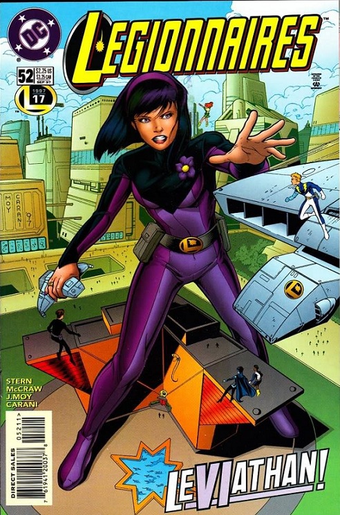 Shrinking Violet using her giant-size ability