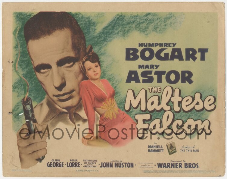 eMoviePoster Maltese Falcon title card