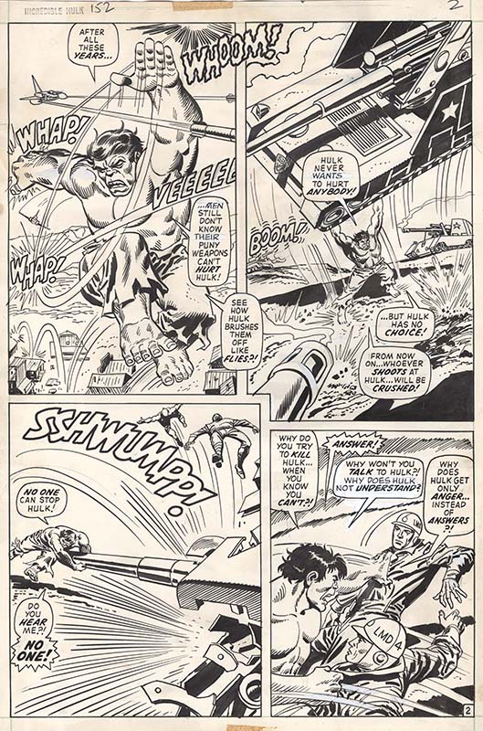 ComicLink Dick Ayers and Herb Trimpe Incredible Hulk #152 page