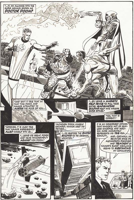 ComicLink John Byrne Namor the Sub-Mariner #13 half-splash