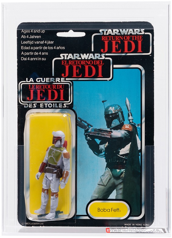 Hake’s auction Boba Fett tri-logo figure