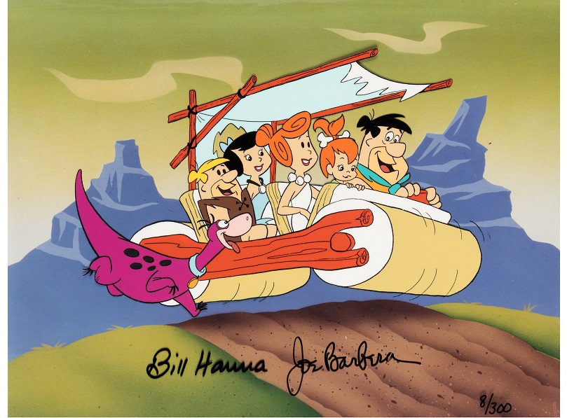 Heritage auction The Flintstones cel signed by Hanna and Barbera