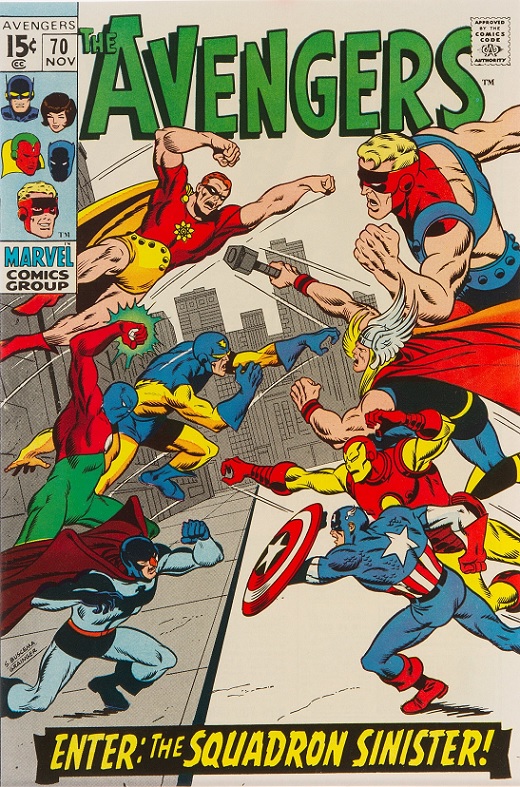 Sal Buscema’s Avengers #70 cover