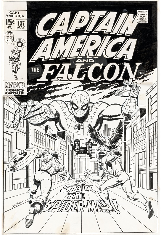Sal Buscema’s Captain America #137 original cover art (image courtesy Heritage Auctions)