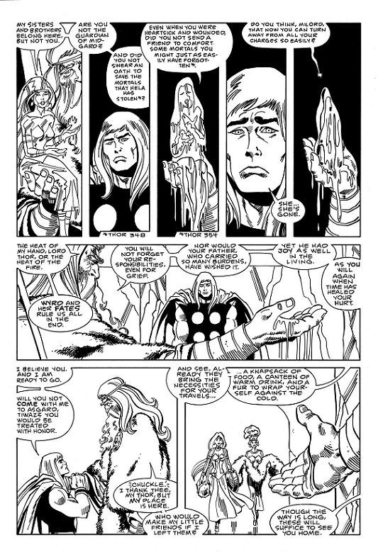 Sal Buscema’s Thor #355 original art page
