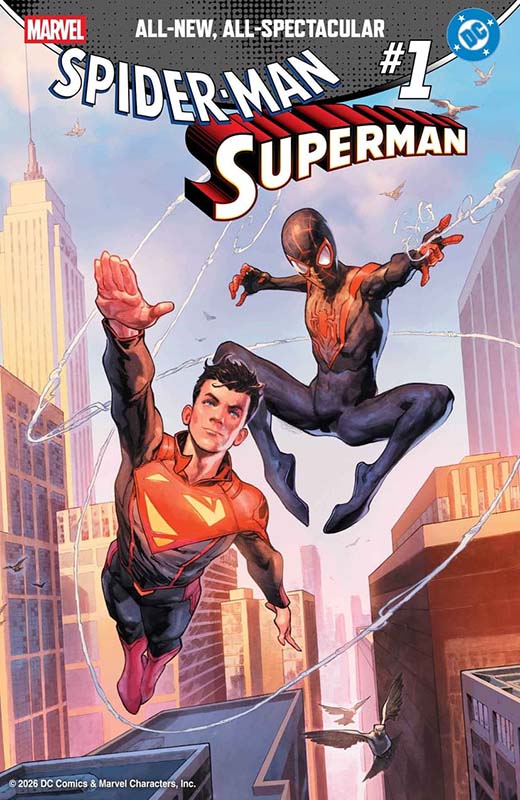 Spider-Man – Superman #1 cover by Jerome Opeña